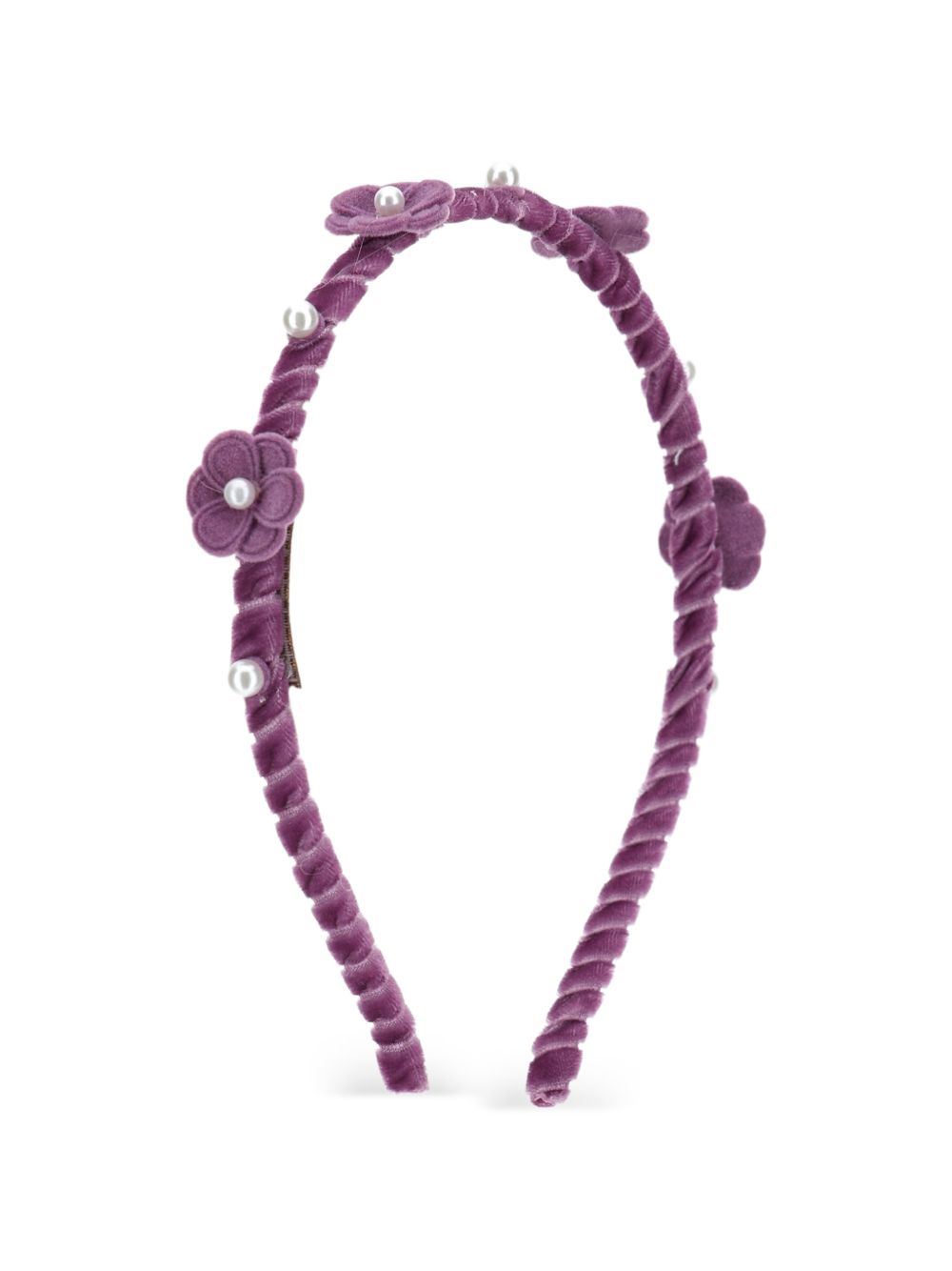 Cerchietto per capelli per bambina Monnalisa Kids viola con applicazione a fiori 17H003 8058 0069 MONNALISA KIDS 