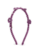 Cerchietto per capelli per bambina Monnalisa Kids viola con applicazione a fiori 17H003 8058 0069 MONNALISA KIDS 