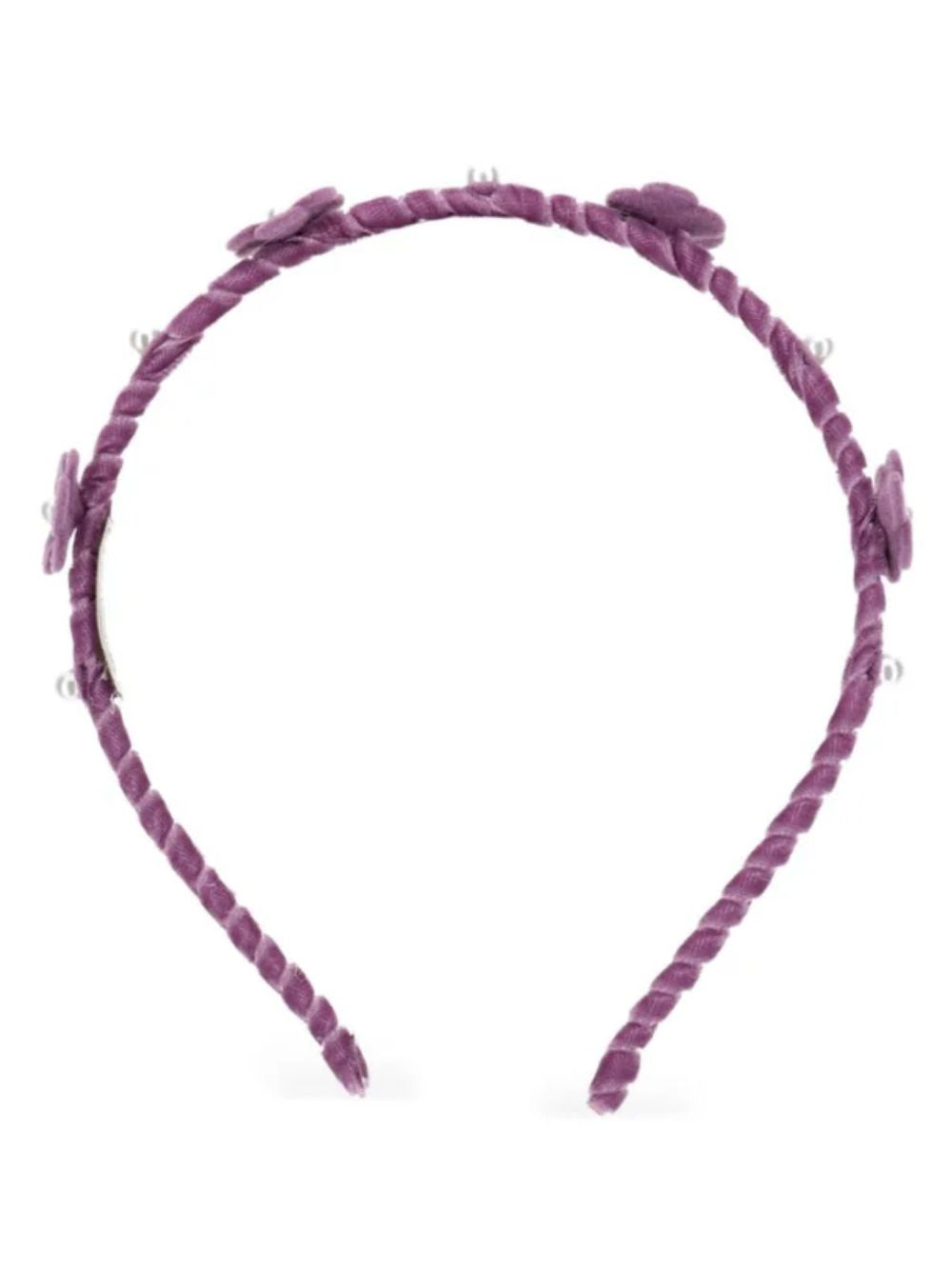 Cerchietto per capelli per bambina Monnalisa Kids viola con applicazione a fiori 17H003 8058 0069 MONNALISA KIDS 