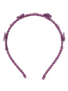 Cerchietto per capelli per bambina Monnalisa Kids viola con applicazione a fiori 17H003 8058 0069 MONNALISA KIDS 