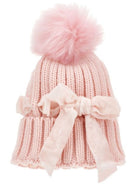 Cappello per bambina Monnalisa Kids rosa con pompom 17H005 8064 0091 MONNALISA KIDS 