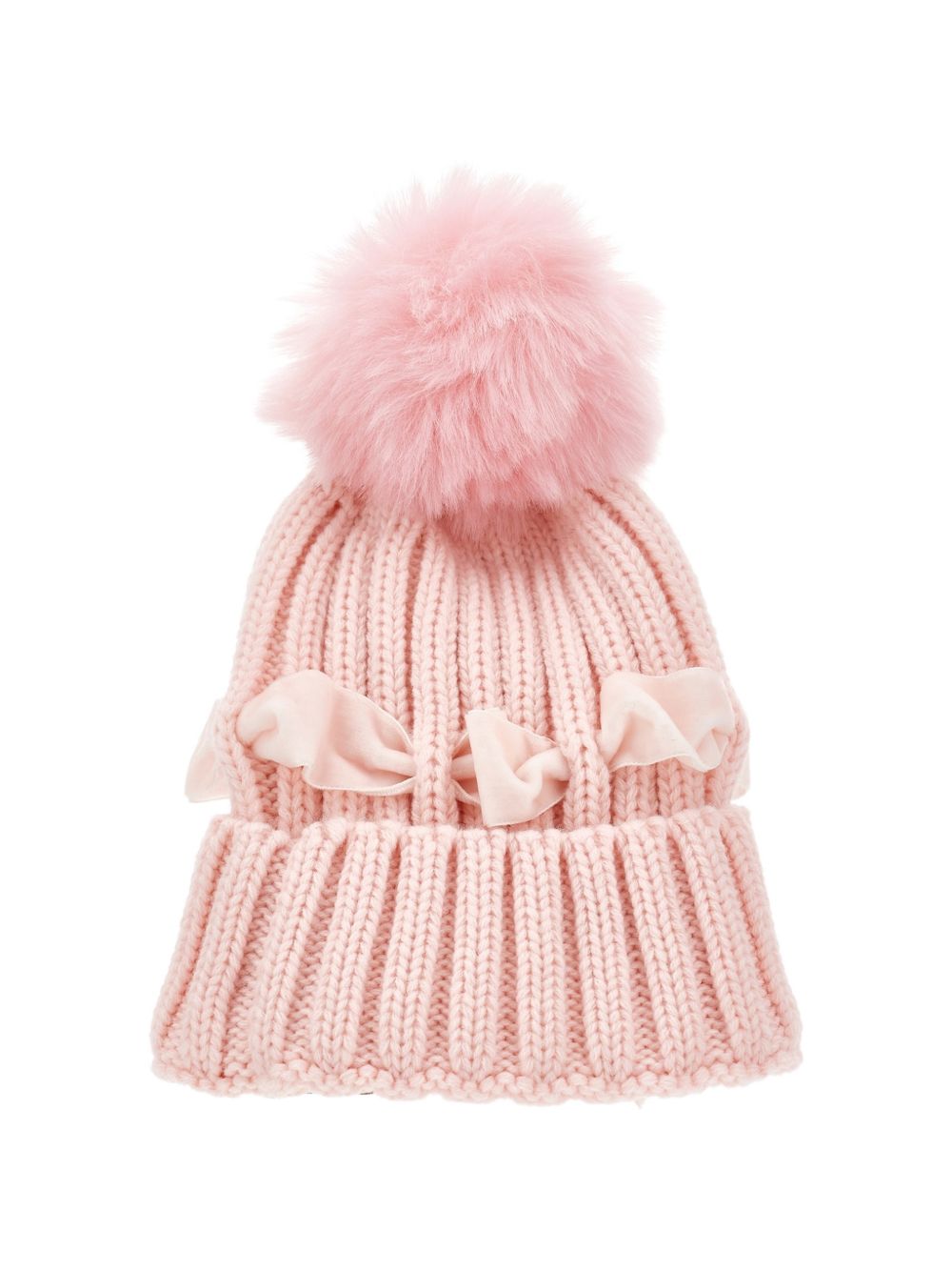 Cappello per bambina Monnalisa Kids rosa con pompom 17H005 8064 0091 MONNALISA KIDS 