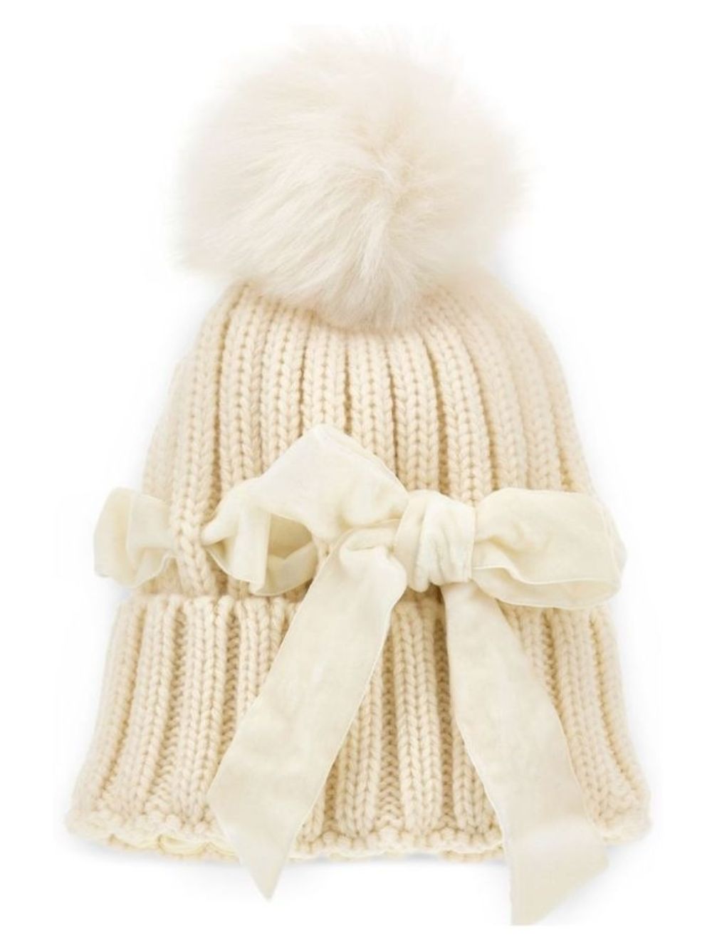 Cappello per bambina Monnalisa Kids beige con dettaglio fiocco 17H005 8064 029F MONNALISA KIDS 