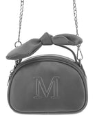 Borsa a tracolla per bambina Monnalisa Kids grigia con logo goffrato 17H006 8083 0031 MONNALISA KIDS 