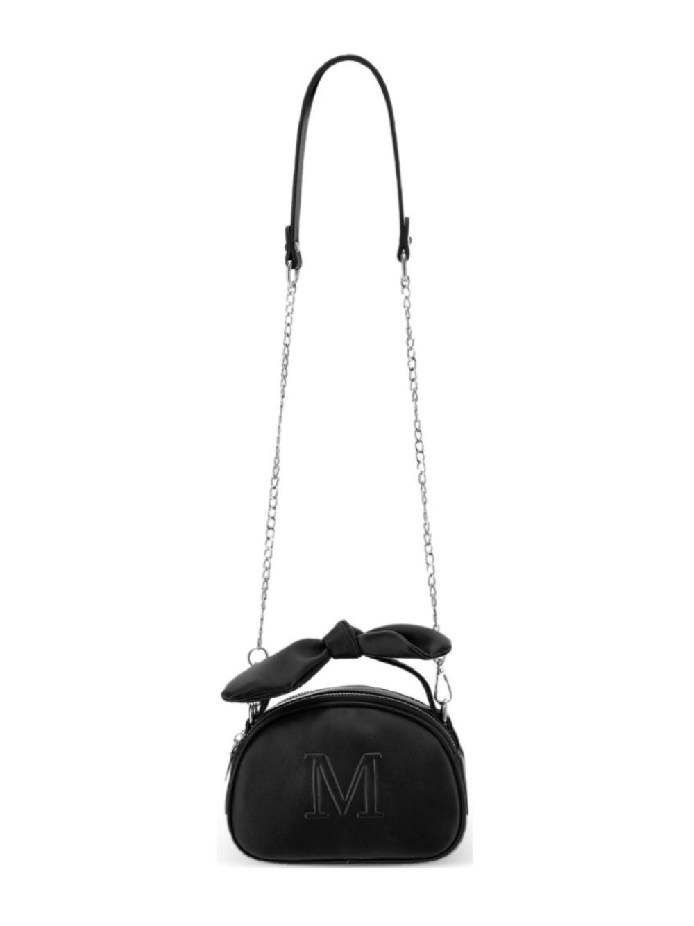 Borsa a tracolla per bambina Monnalisa Kids nera con logo goffrato 17H006 8083 0050 MONNALISA KIDS 