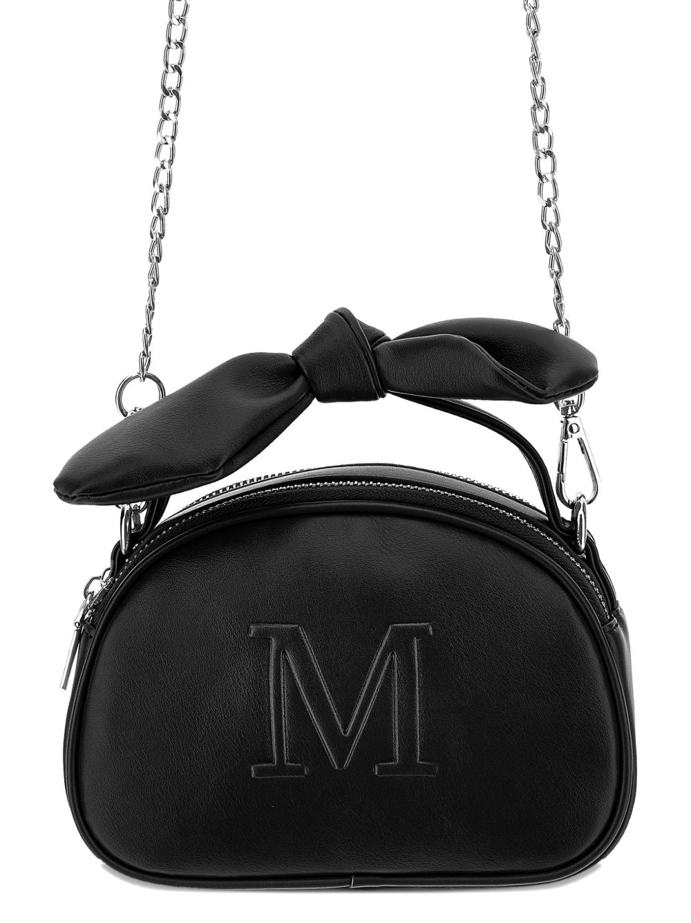 Borsa a tracolla per bambina Monnalisa Kids nera con logo goffrato 17H006 8083 0050 MONNALISA KIDS 