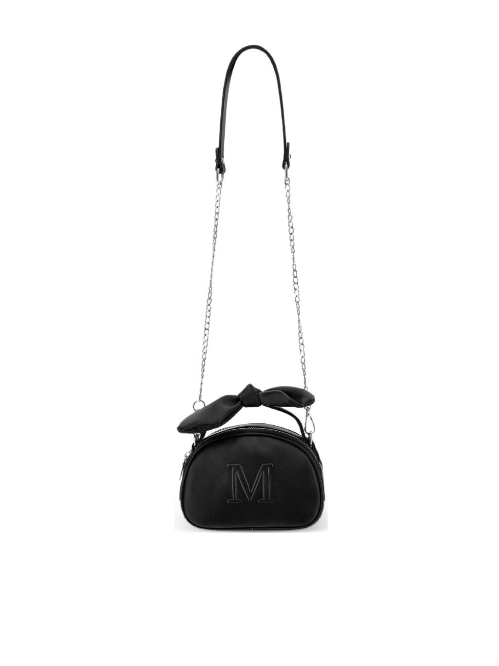 Borsa a tracolla per bambina Monnalisa Kids nera con logo goffrato 17H006 8083 0050 MONNALISA KIDS 