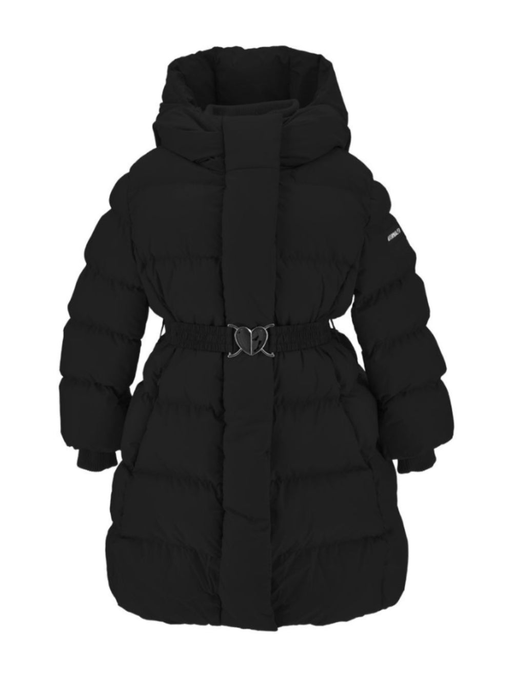 Piumino per bambina Monnalisa Kids nero con cintura 17H100 8020 0050 MONNALISA KIDS 