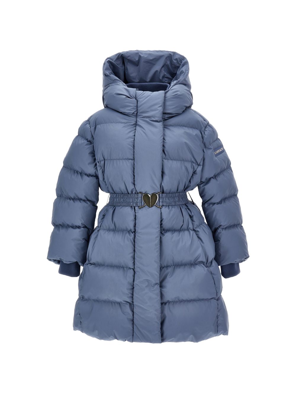 Giubbino per bambina Monnalisa Kids blu con cintura con motivo a cuore 17H100 8020 0051 MONNALISA KIDS 