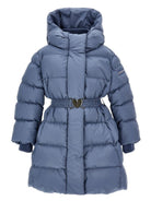 Giubbino per bambina Monnalisa Kids blu con cintura con motivo a cuore 17H100 8020 0051 MONNALISA KIDS 