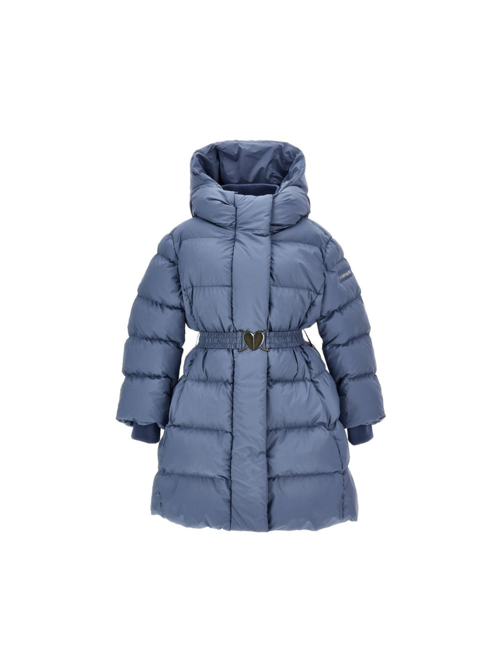 Giubbino per bambina Monnalisa Kids blu con cintura con motivo a cuore 17H100 8020 0051 MONNALISA KIDS 