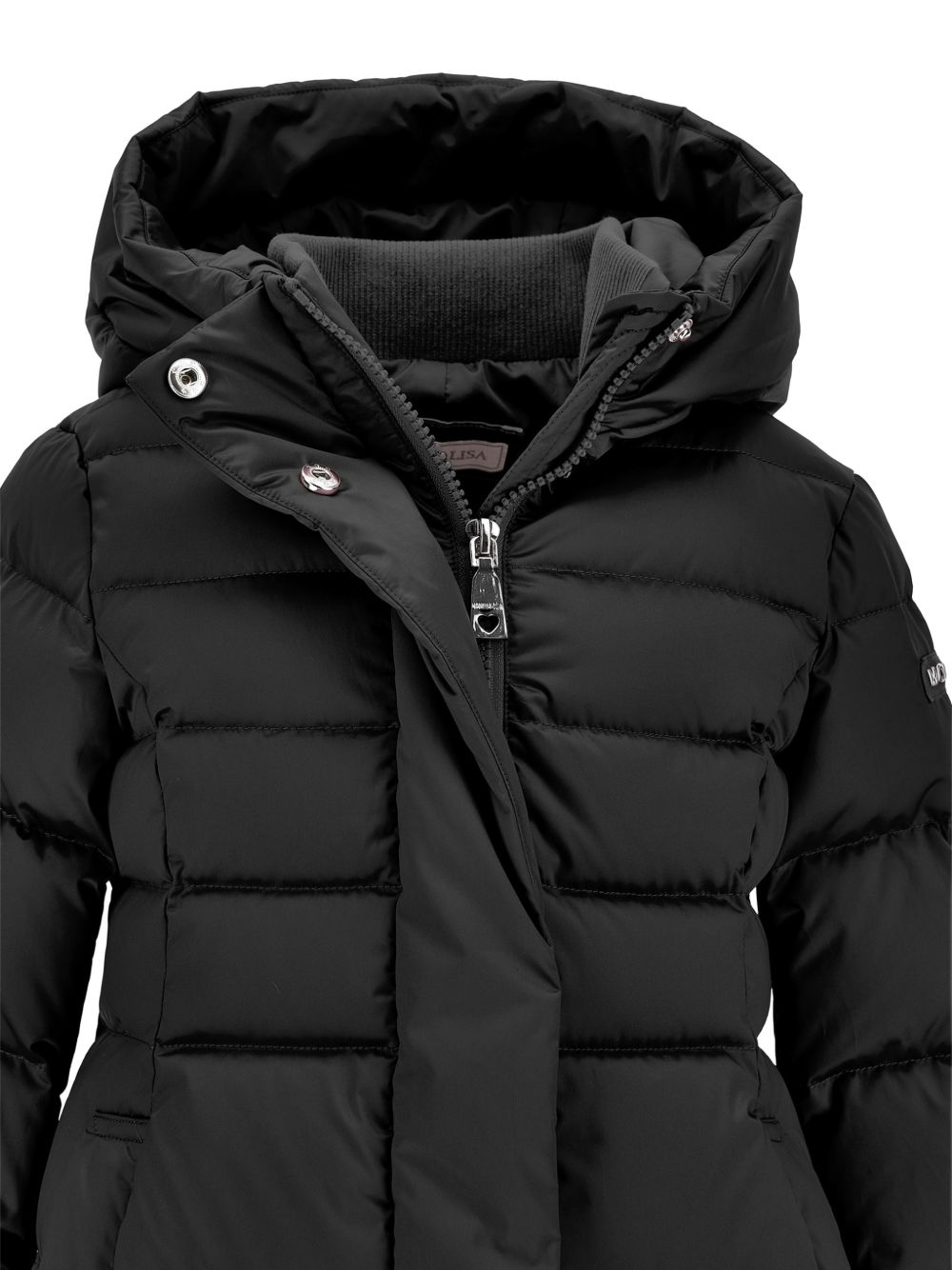 Cappotto trapuntato per bambina Monnalisa Kids nero con cappuccio 17H102 8026 0050 MONNALISA KIDS 
