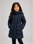 Cappotto trapuntato per bambina Monnalisa Kids blu con cappuccio 17H102 8026 056S MONNALISA KIDS 
