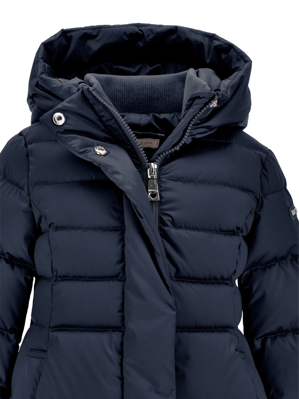Cappotto trapuntato per bambina Monnalisa Kids blu con cappuccio 17H102 8026 056S MONNALISA KIDS 