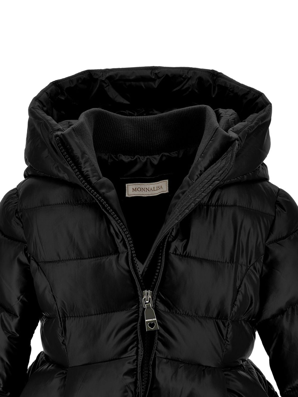 Giubbino per bambina Monnalisa nero con cappuccio 17H103 8022 0050 MONNALISA KIDS 