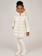 Giubbino per bambina Monnalisa Kids bianco con design imbottito 17H103 8022 029F MONNALISA KIDS 