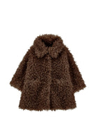 Cappotto per bambina Monnalisa Kids marrone in pelliccia sintetica 17H104 8031 0006 MONNALISA KIDS 