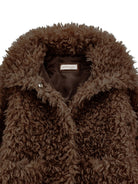 Cappotto per bambina Monnalisa Kids marrone in pelliccia sintetica 17H104 8031 0006 MONNALISA KIDS 