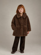 Cappotto per bambina Monnalisa Kids marrone in pelliccia sintetica 17H104 8031 0006 MONNALISA KIDS 