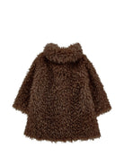 Cappotto per bambina Monnalisa Kids marrone in pelliccia sintetica 17H104 8031 0006 MONNALISA KIDS 