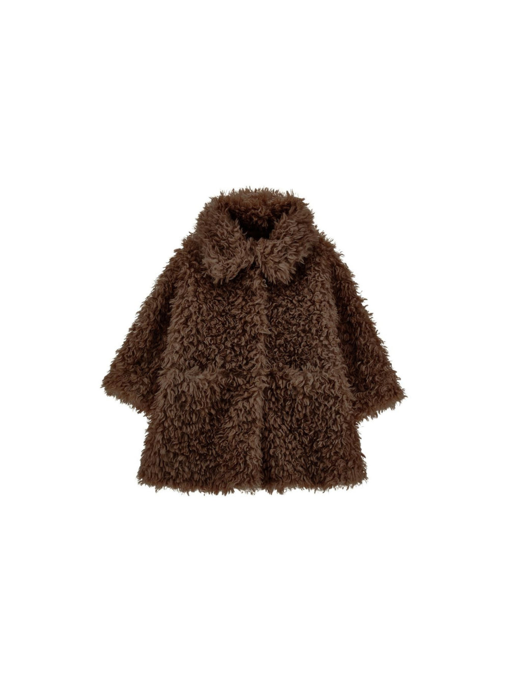 Cappotto per bambina Monnalisa Kids marrone in pelliccia sintetica 17H104 8031 0006 MONNALISA KIDS 