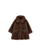 Cappotto per bambina Monnalisa Kids marrone in pelliccia sintetica 17H104 8031 0006 MONNALISA KIDS 