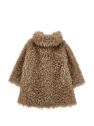 Cappotto per bambina Monnalisa Kids marrone chiaro in pelliccia sintetica 17H104 8031 0009 MONNALISA KIDS 