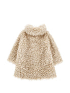 Cappotto per bambina Monnalisa Kids beige in pelliccia sintetica 17H104 8031 029F MONNALISA KIDS 