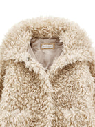 Cappotto per bambina Monnalisa Kids beige in pelliccia sintetica 17H104 8031 029F MONNALISA KIDS 