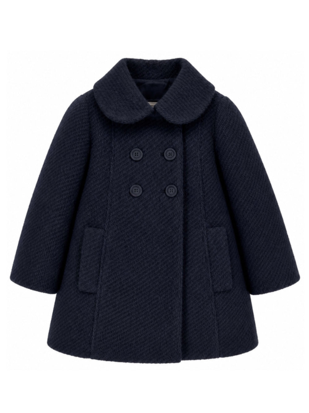 Cappotto per bambina Monnalisa Kids blu con colletto alla Peter Pan 17H106 8360 056S MONNALISA KIDS 