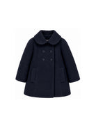 Cappotto per bambina Monnalisa Kids blu con colletto alla Peter Pan 17H106 8360 056S MONNALISA KIDS 