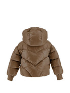 Giubbino per bambina Monnalisa Kids marrone con design trapuntato 17H107 8022 0006 MONNALISA KIDS 