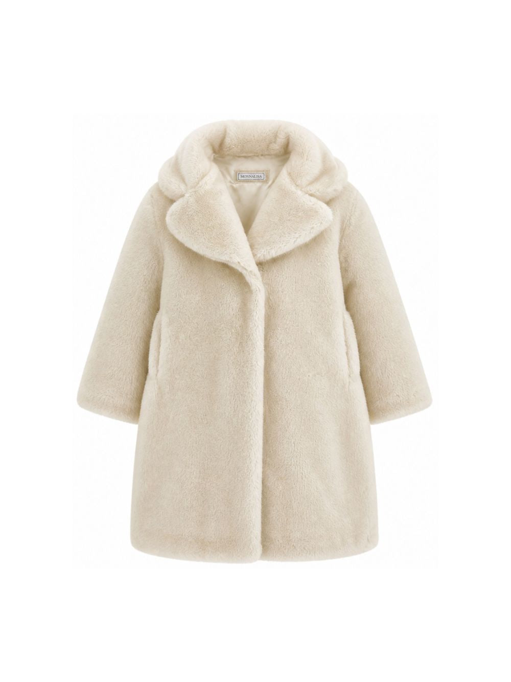 Cappotto per bambina Monnalisa Kids biege con colletto 17H109 8034 0001 MONNALISA KIDS 