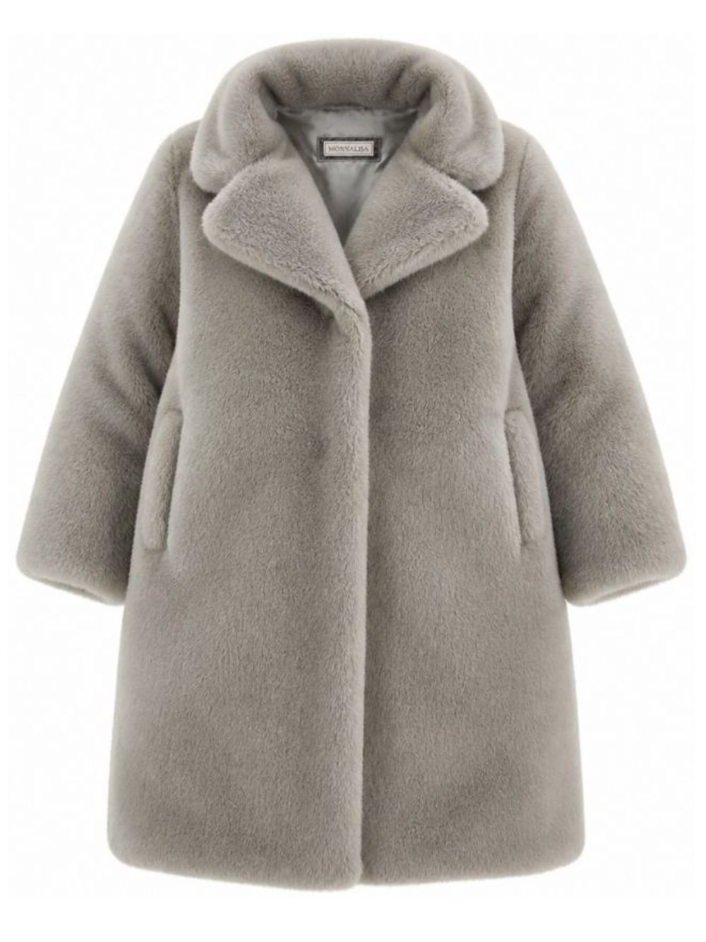 Cappotto per bambina Monnalisa Kids grigio con colletto 17H109 8034 0032 MONNALISA KIDS 