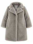 Cappotto per bambina Monnalisa Kids grigio con colletto 17H109 8034 0032 MONNALISA KIDS 