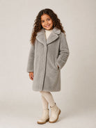 Cappotto per bambina Monnalisa Kids grigio con colletto 17H109 8034 0032 MONNALISA KIDS 