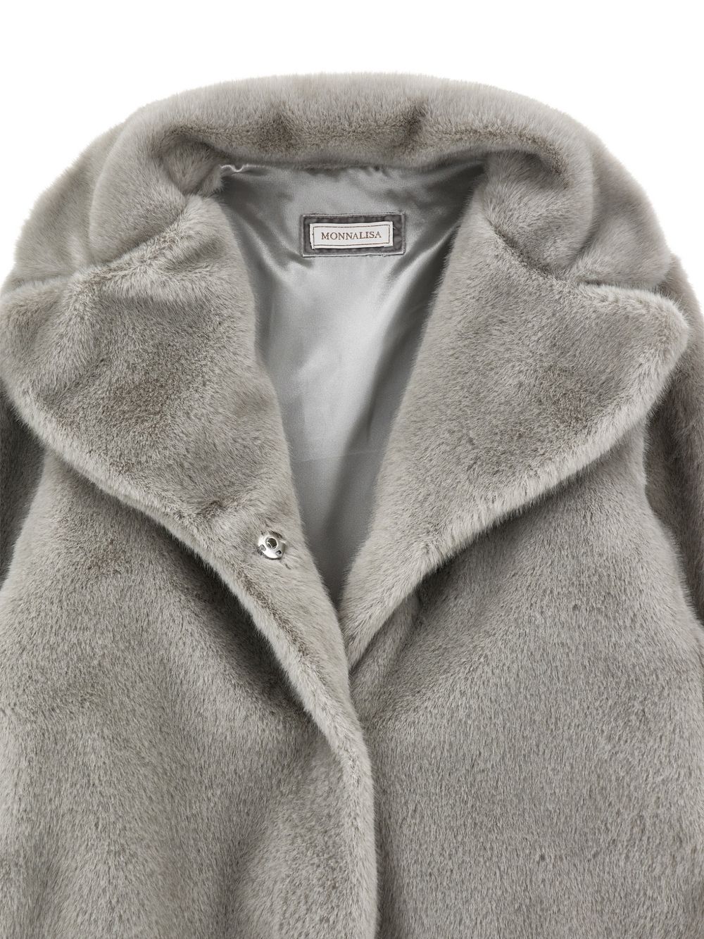 Cappotto per bambina Monnalisa Kids grigio con colletto 17H109 8034 0032 MONNALISA KIDS 