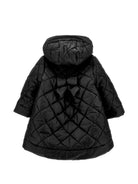 Piumino per bambina Monnalisa Kids nero con dettaglio fiocco posteriore 17H110 8719 0050 MONNALISA KIDS 