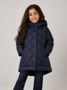 Piumino per bambina Monnalisa Kids blu con dettaglio fiocco posteriore 17H110 8719 056S MONNALISA KIDS 