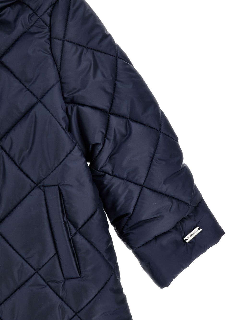 Piumino per bambina Monnalisa Kids blu con dettaglio fiocco posteriore 17H110 8719 056S MONNALISA KIDS 