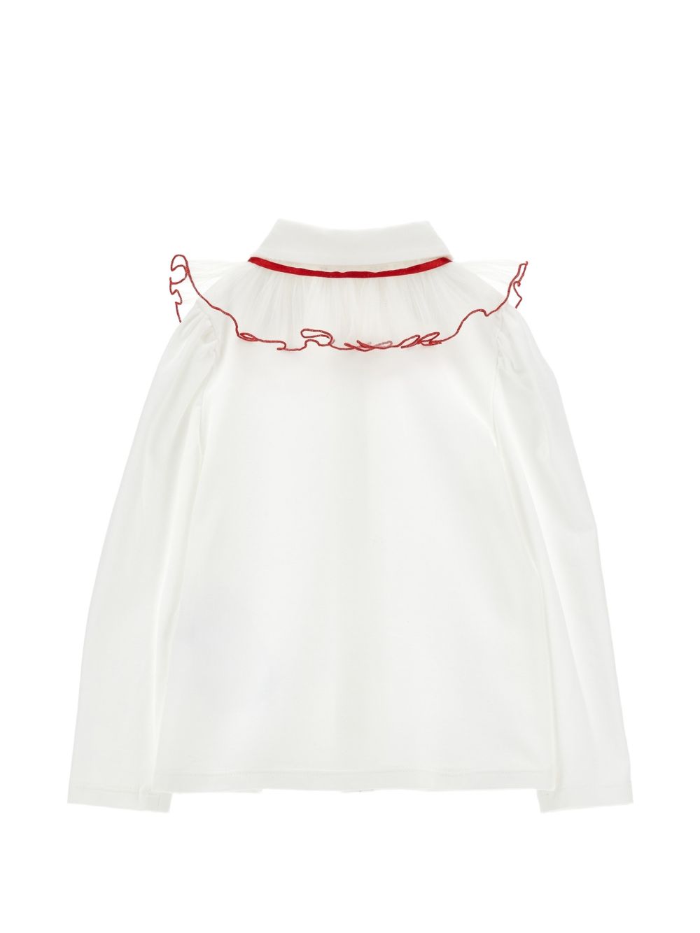 Camicia per bambina Monnalisa Kids bianca con colletto con ruches 17H300 8201 0143 MONNALISA KIDS 