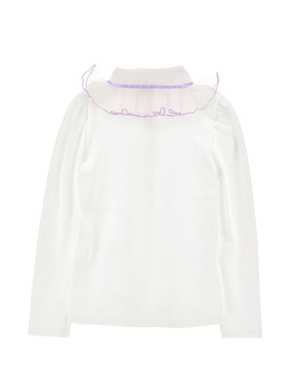 Camicia per bambina Monnalisa Kids bianca con colletto con ruches 17H300 8201 0163 MONNALISA KIDS 
