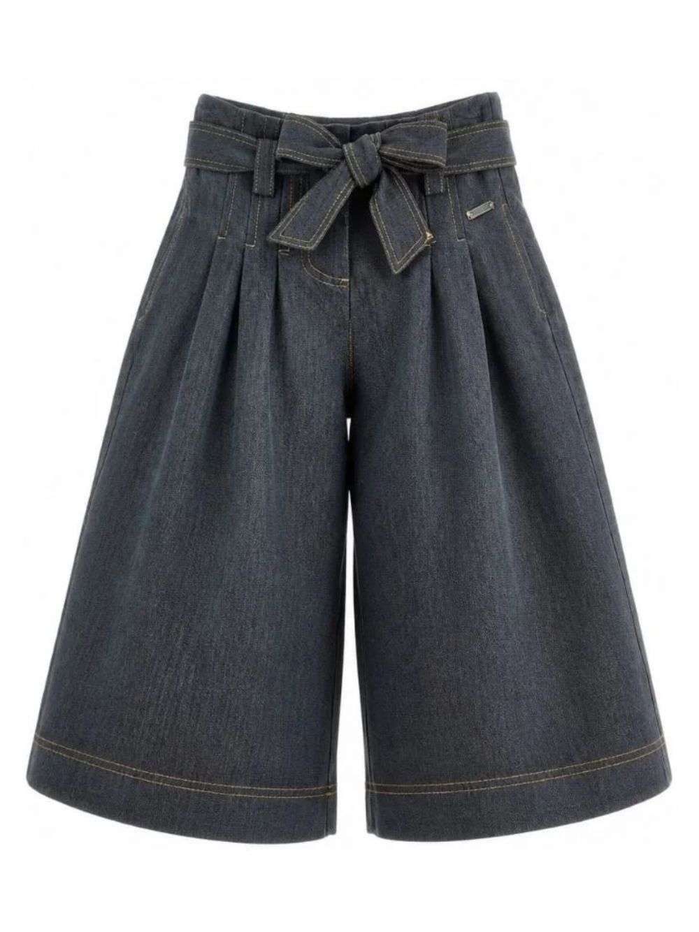 Pantaloni per bambina Monnalisa Kids grigi con dettagli plissettati 17H400 8208 032F MONNALISA KIDS 