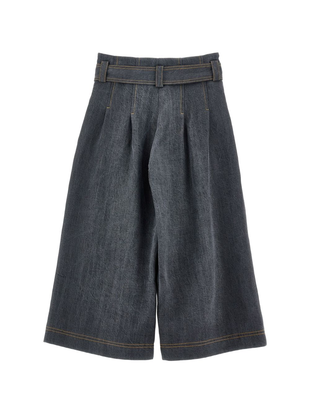Pantaloni per bambina Monnalisa Kids grigi con dettagli plissettati 17H400 8208 032F MONNALISA KIDS 