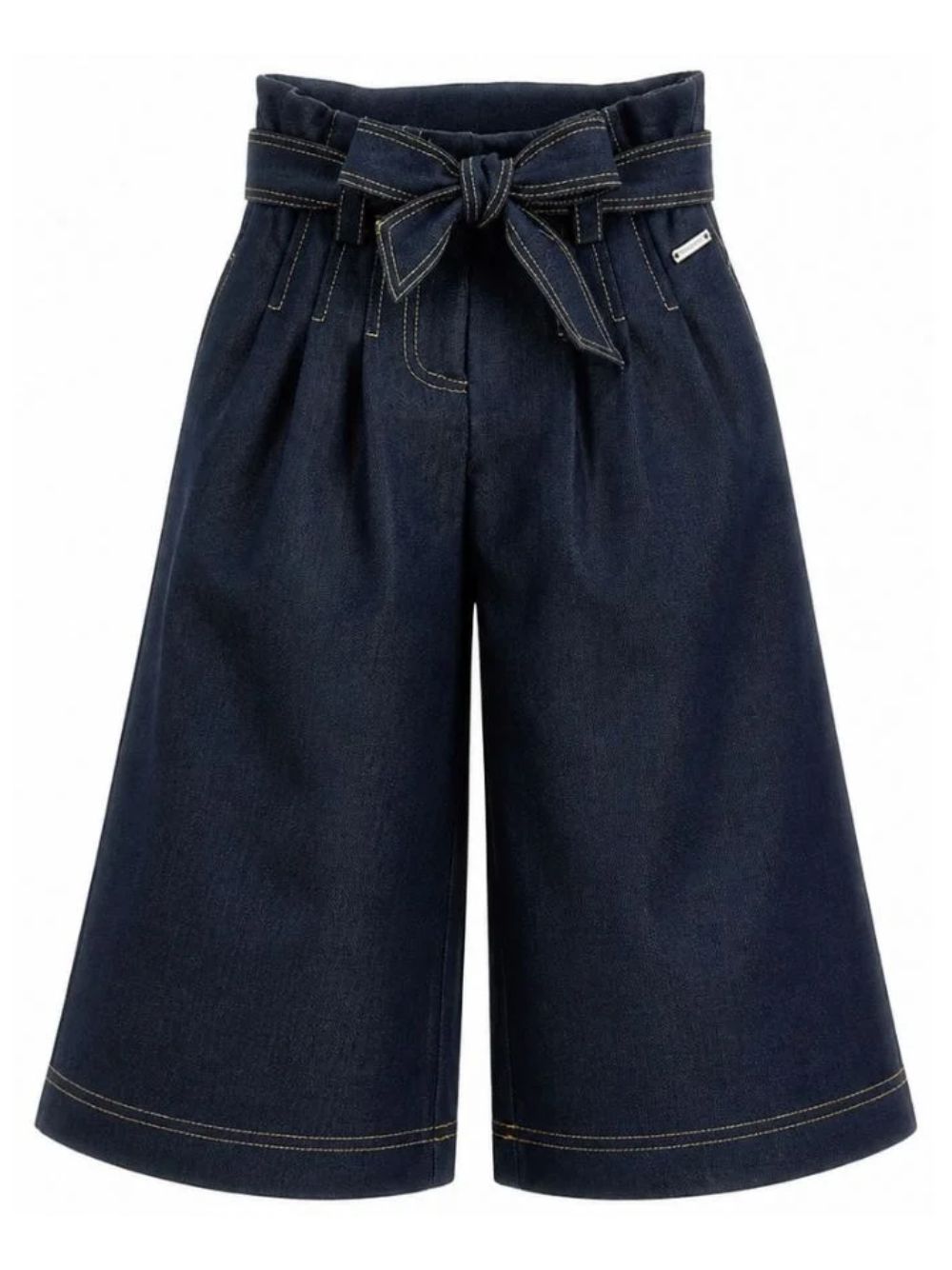 Pantaloni per bambina Monnalisa Kids denim con dettagli plissettati 17H400 8208 055S MONNALISA KIDS 