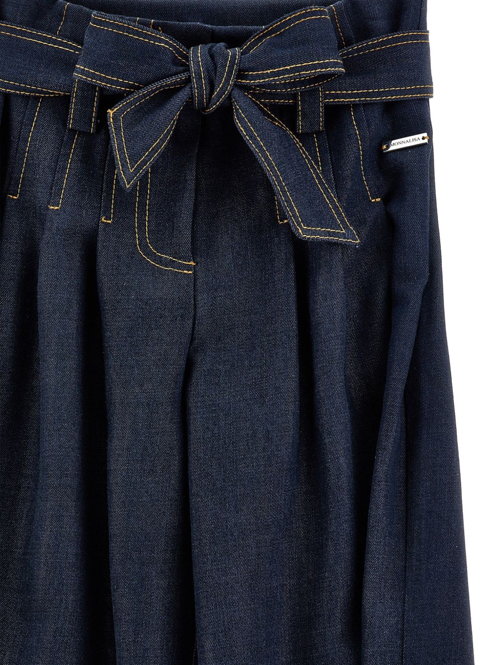 Pantaloni per bambina Monnalisa Kids denim con dettagli plissettati 17H400 8208 055S MONNALISA KIDS 