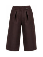 Pantaloni per bambina Monnalisa Kids marrone con pieghe 17H401 8300 0006 MONNALISA KIDS 