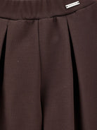 Pantaloni per bambina Monnalisa Kids marrone con pieghe 17H401 8300 0006 MONNALISA KIDS 