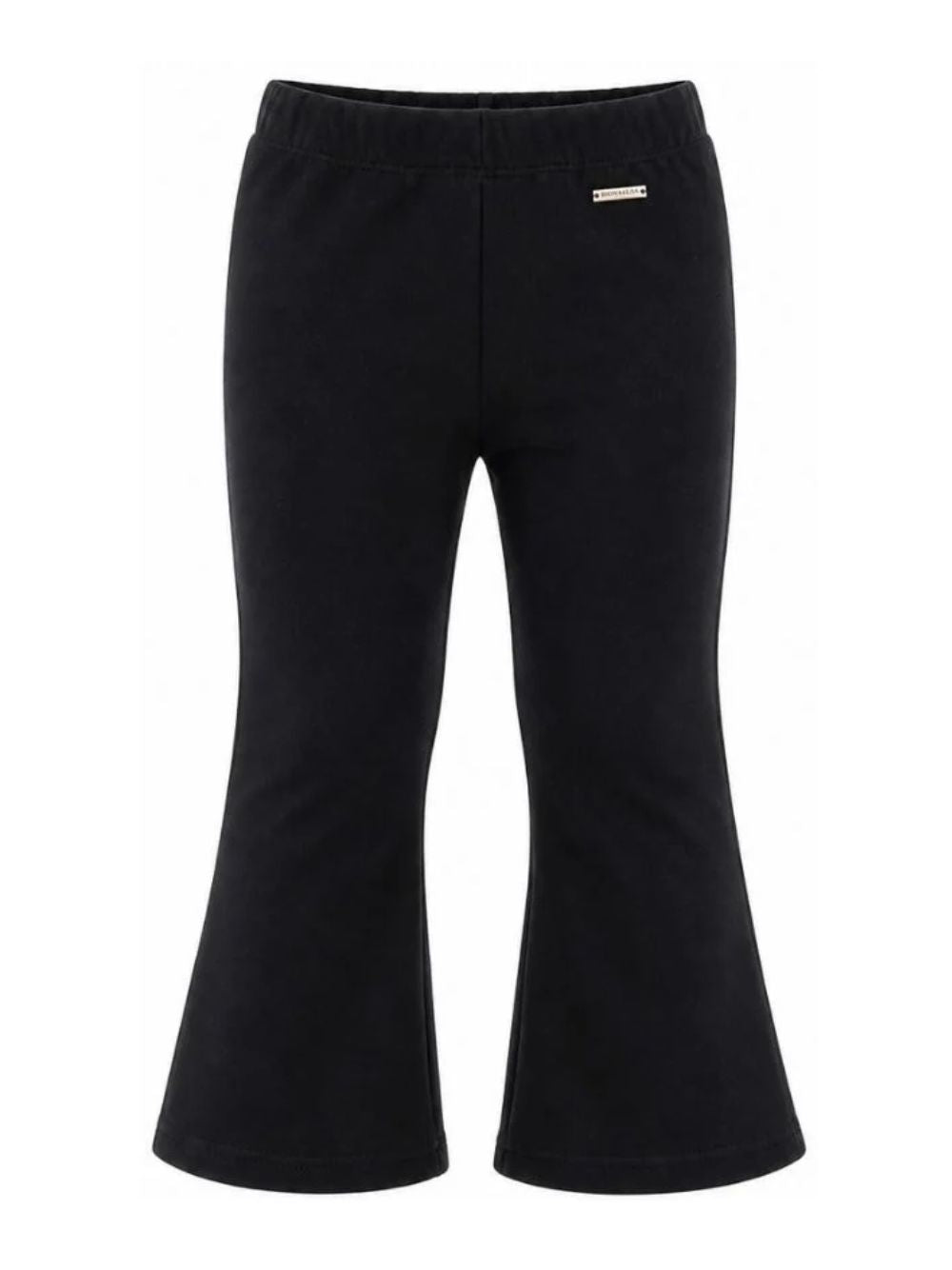 Pantaloni svasati per bambina Monnalisa Kids blu con placca logo 17H403 8220 0056 MONNALISA KIDS 