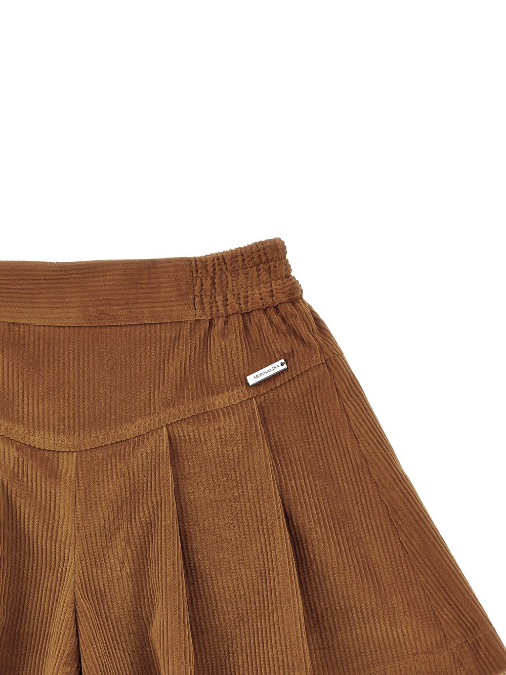 Shorts per bambina Monnalisa Kids marrone in velluto a coste 17H404 8852 0005 MONNALISA KIDS 